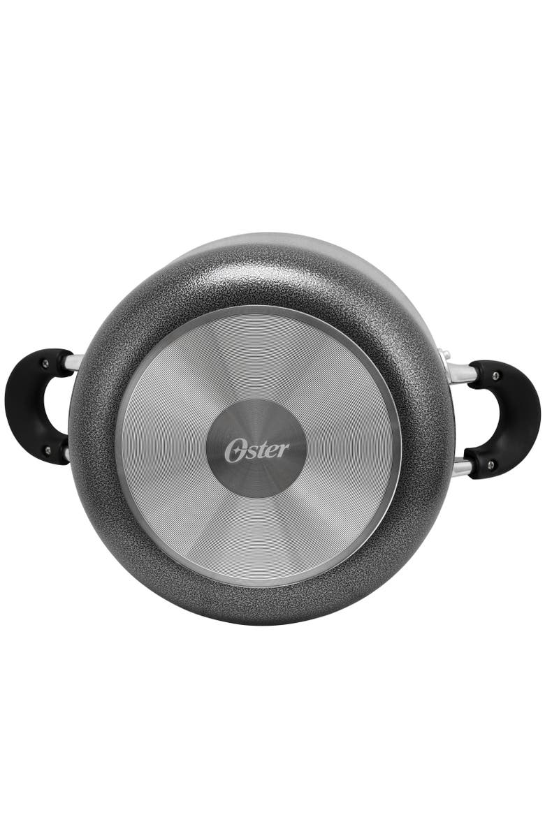 Clairborne 6 Quart Aluminum Hammered Tone Dutch Oven with Lid, Alternate, color, Black