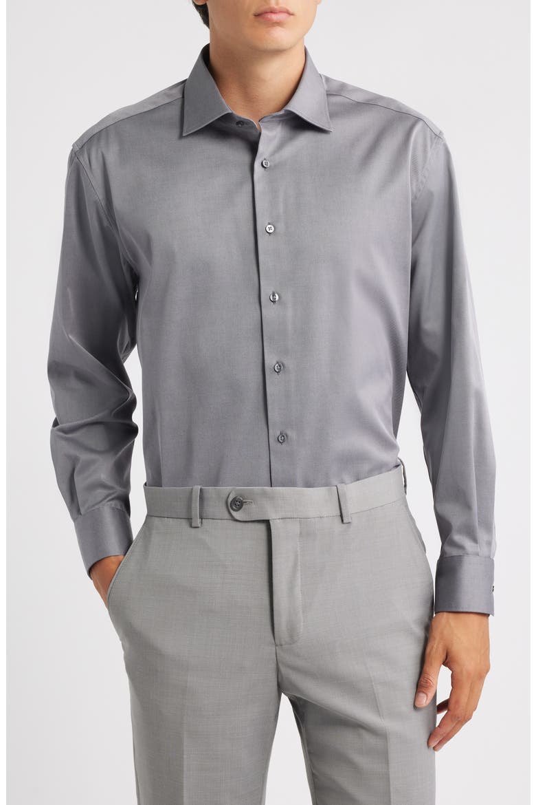Cover Modern Fit Non-Iron Cotton Cover Shirt, Main, color, STEEL