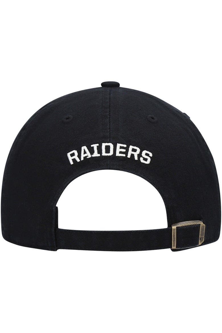 Women's '47 Black Las Vegas Raiders Finley Clean Up Adjustable Hat, Alternate, color, Black