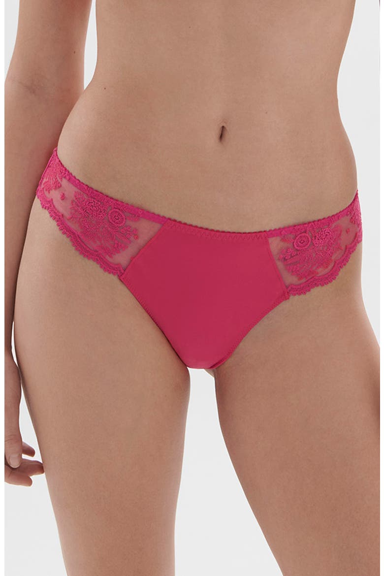 Intrigue Embroidered Bikini, Main, color, DISCO PINK