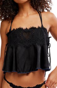 Free People Sweet Love Crop Pajama Camisole