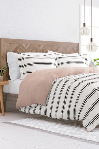 Premium Ultra Soft Desert Stripe 3-Piece Reversible Duvet Cover Set