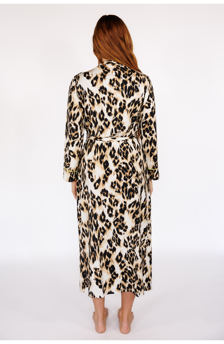 In My Sundays Long Robe, Alternate, color, Luxe Leopard With Lime Piping