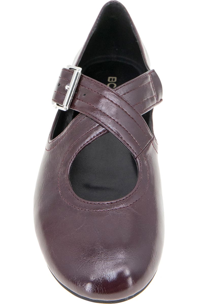 BCBGeneration Maya Mary Jane Flat, Alternate, color, Dark Cherry