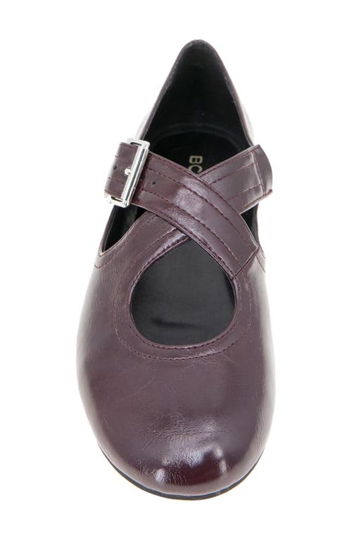 Bcbgeneration Maya Mary Jane Flat In Burgundy