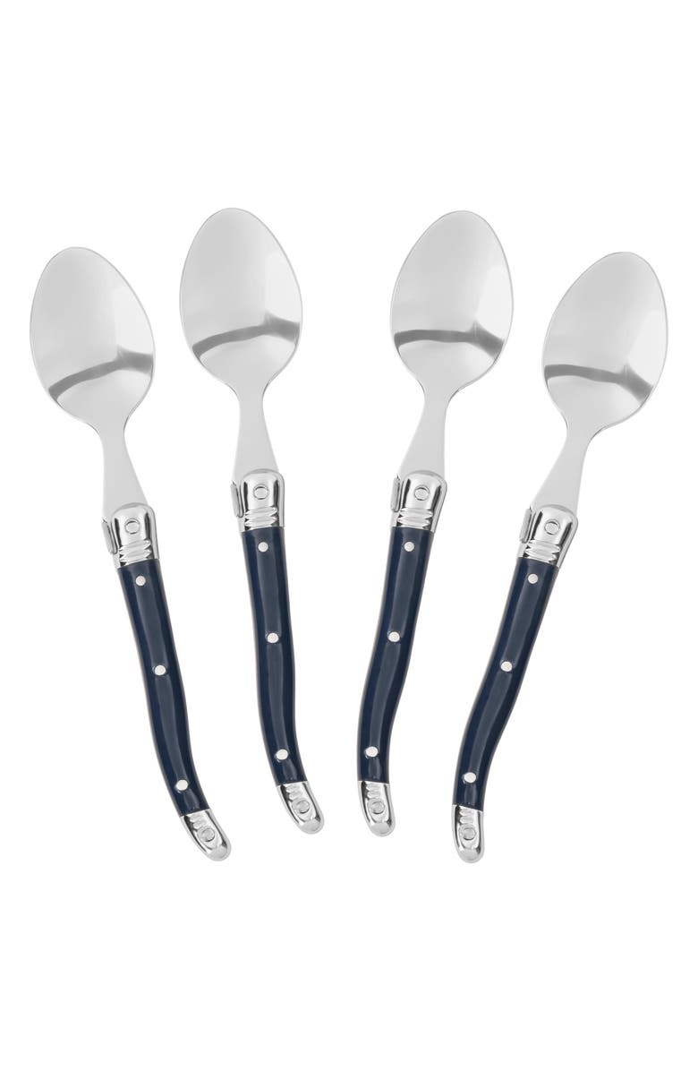 FRENCH HOME Laguiole 4-Pack Coffee Spoons, Alternate, color, Navy