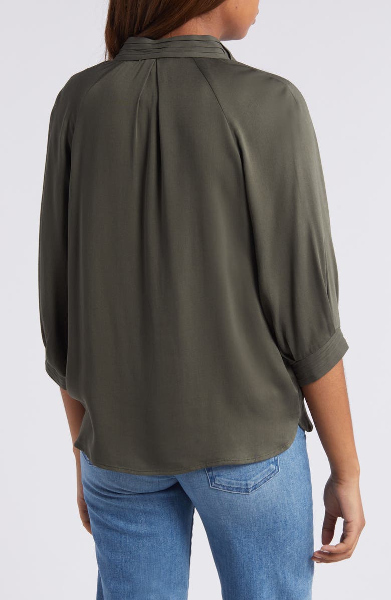 Wit & Wisdom Pleat Collar Pullover Top, Alternate, color, 