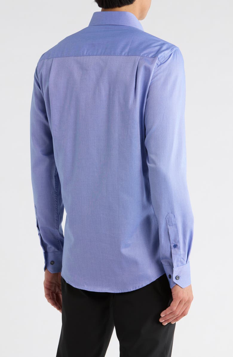 Duchamp Slim Fit Textured Stretch Cotton Dress Shirt, Alternate, color, Blue