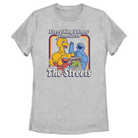 Women's Sesame Street Everything I Know I Learned on the Streets  Graphic T-Shirt