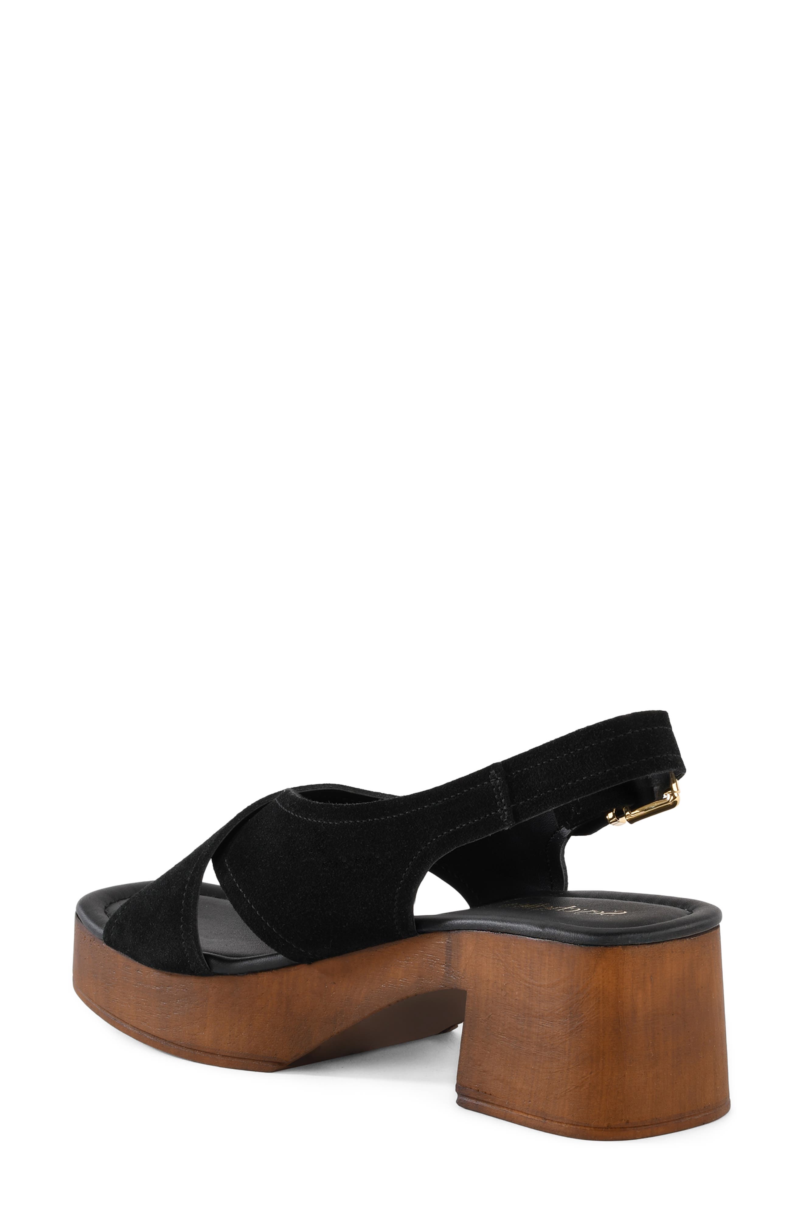 Seychelles Heart Of Gold Slingback Platform Sandal, Alternate, color, Black
