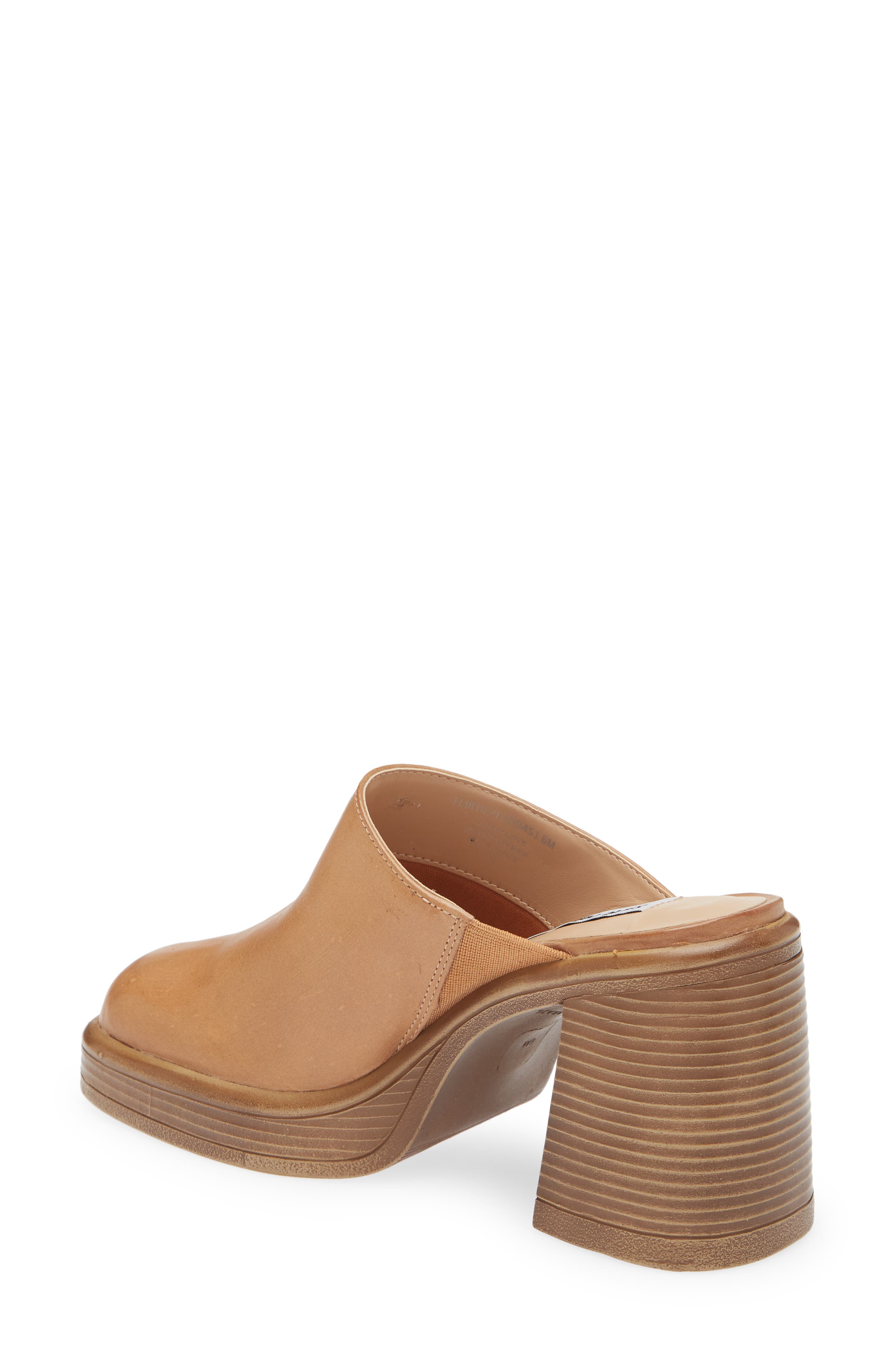 Flirtie Mule, Alternate, color, TAN LEATHER