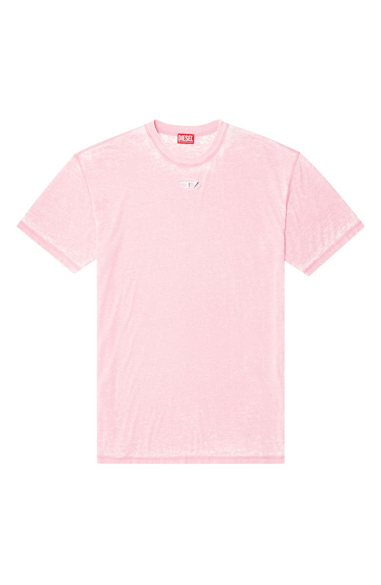DIESEL<sup>®</sup> Relaxed Fit Cotton Blend T-Shirt, Alternate, color, Pink