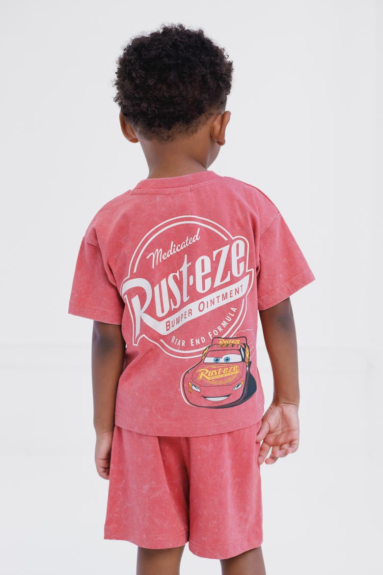 Pixar 2-Piece Tee and Shorts Set, Alternate, color, Mineral Red Cars