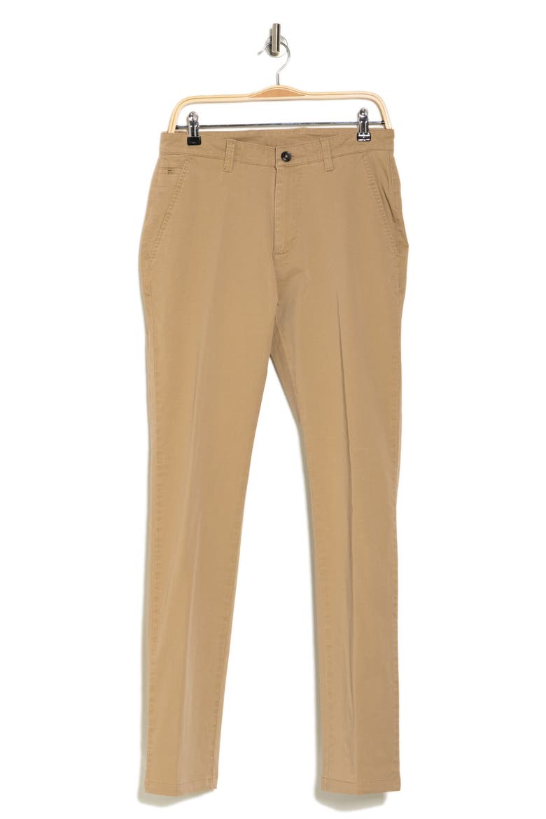 Flat Front Stretch Comfort Slim Leg Pants, Alternate, color, BRITISH TAN