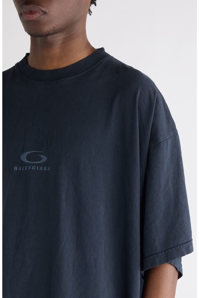Loop Sports Icon Oversize Cotton T-Shirt, Alternate, color, 1041 FADED WASHED BLACK