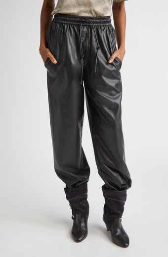 Nereane Faux Leather Drawstring Pants