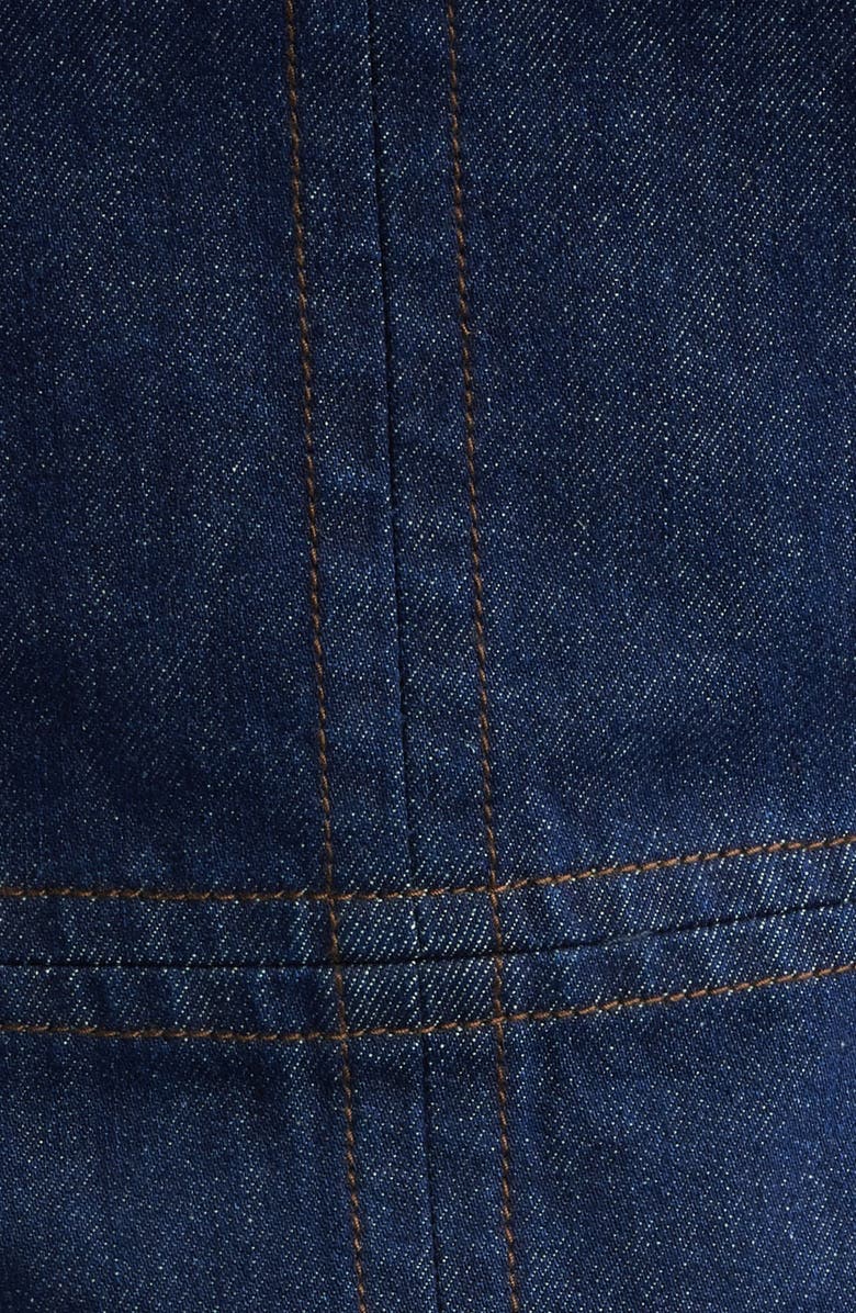 rag & bone Isabella Denim Peplum Top, Alternate, color, Midnight Rinse