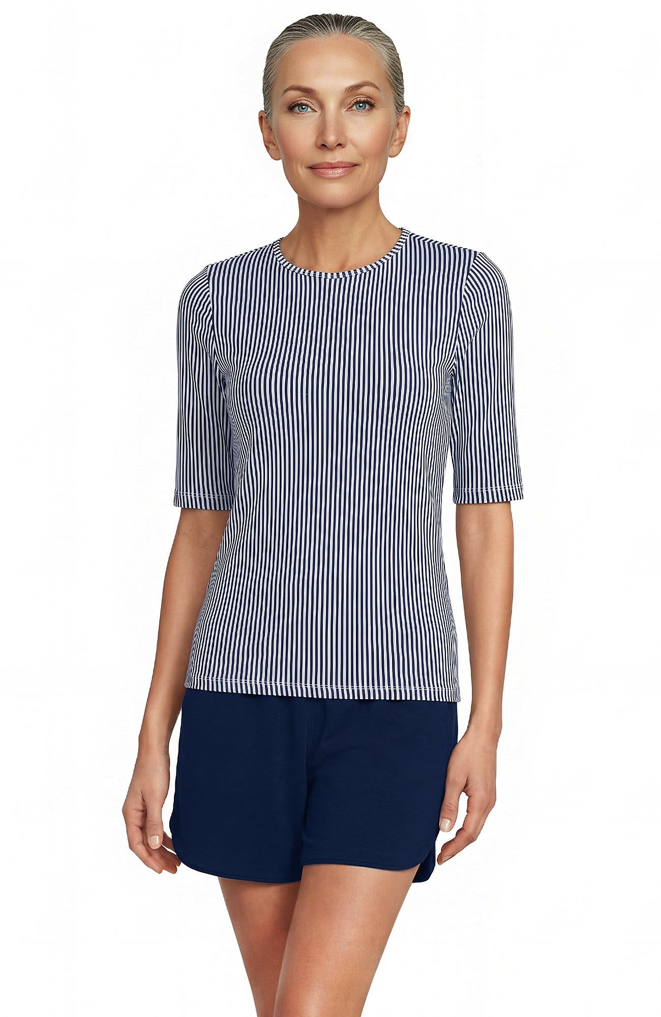 Deep Sea Navy Mini Stripe