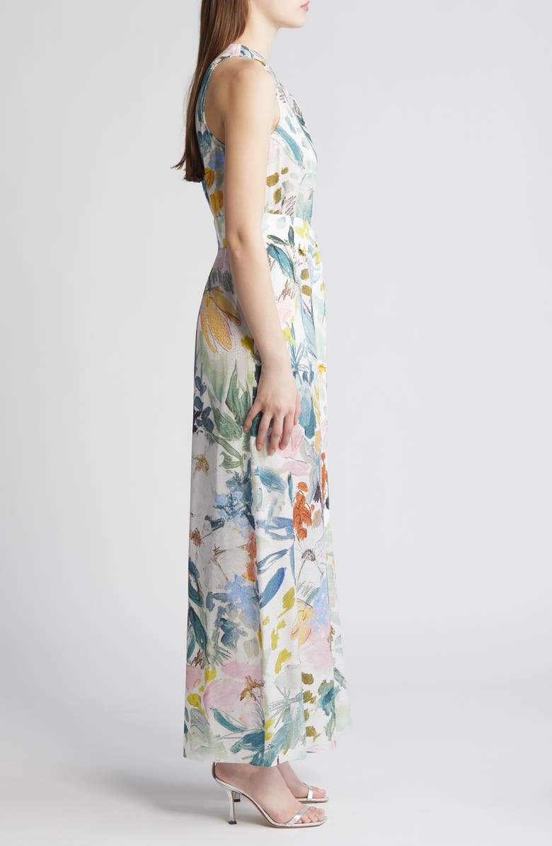 Ted Baker London Laylas Print Tie Waist Sleeveless Wide Leg Jumpsuit, Alternate, color, 