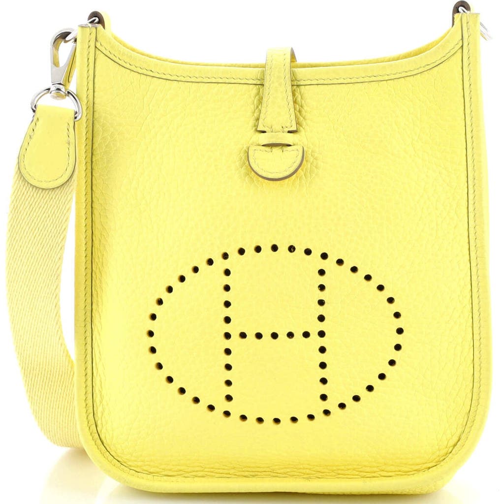 Pre-owned Hermes Hermes Evelyne Bag Gen Iii Clemence Tpm In Yellow