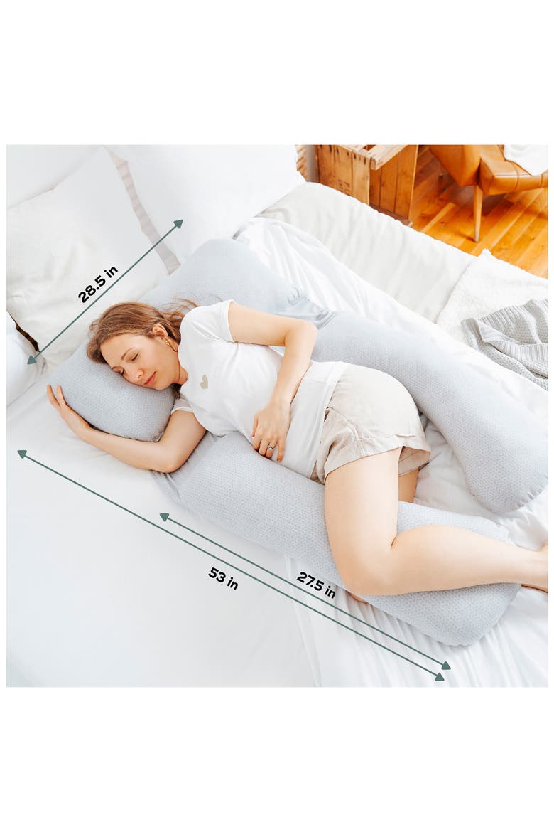 B.Love XXL Pregnancy Pillow, Alternate, color, MINERAL GREY