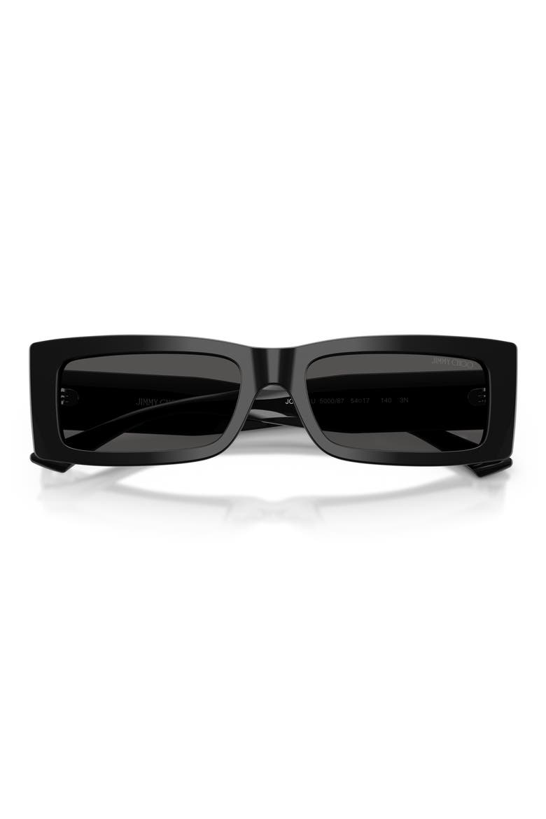Lennon 54mm Polarized Rectangular Sunglasses, Alternate, color, BLACK/ DARK GREY