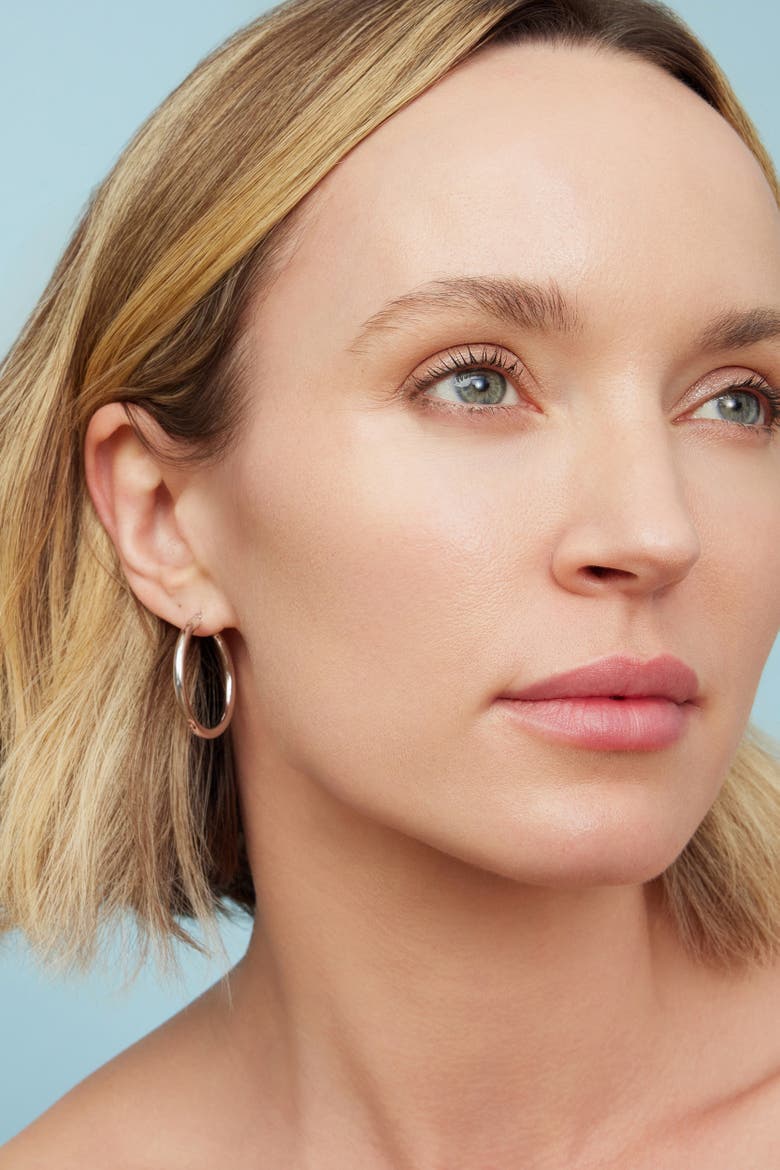 Sterling Silver Everyday Hoops Earrings, Alternate, color, Silver