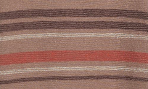 Dark Seas Briarcreek Stripe Flannel Button-up Shirt In Brown