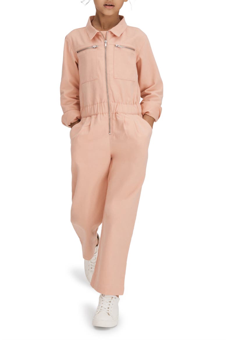 Kids' Penelope Sr. Cotton Utility Jumpsuit, Alternate, color, PINK