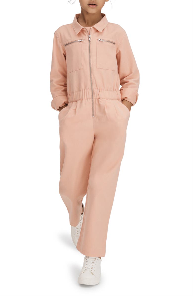 Reiss Kids' Penelope Sr. Cotton Utility Jumpsuit, Alternate, color, 