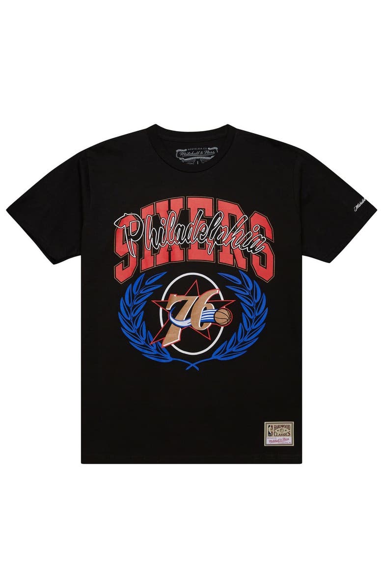Mitchell & Ness Men's Mitchell & Ness Black Philadelphia 76ers NBA x Michelob Ultra Rewind II T-Shirt, Alternate, color, Black