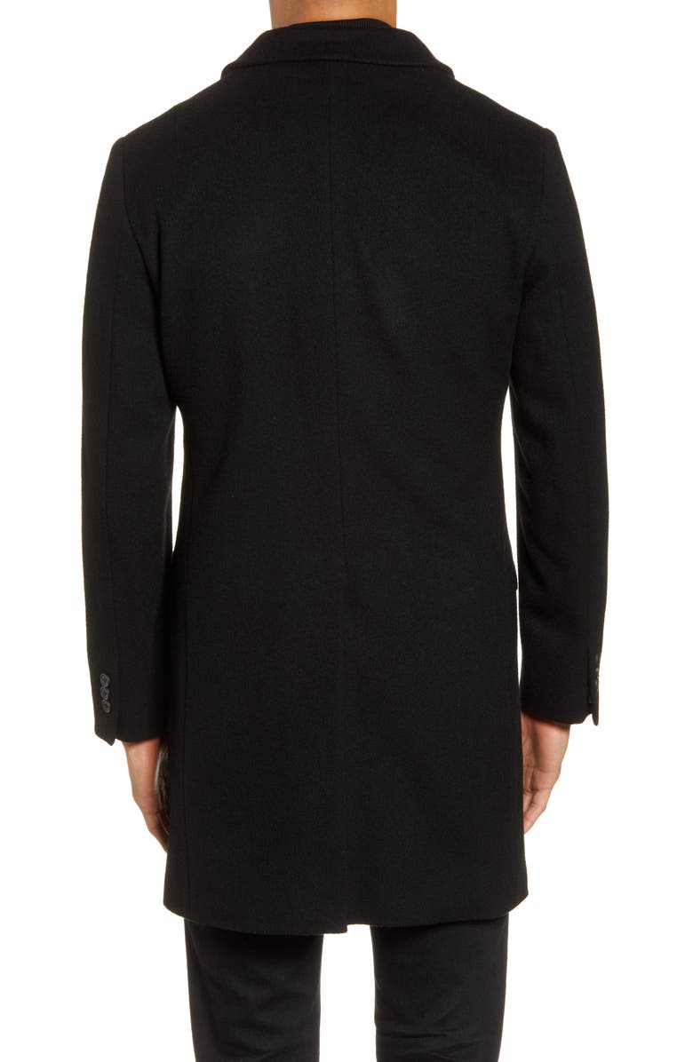 AllSaints Lockwood Slim Fit Wool Coat with Removable Bib Inset, Alternate, color, 