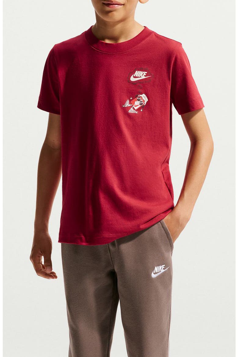 Kids' Nike Boxy Graphic T-Shirt, Main, color, TOUGH RED