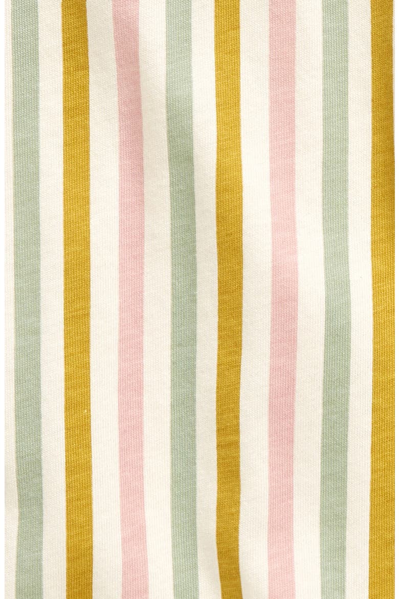 Stripe Shorty Organic Cotton Romper, Alternate, color, NATURAL