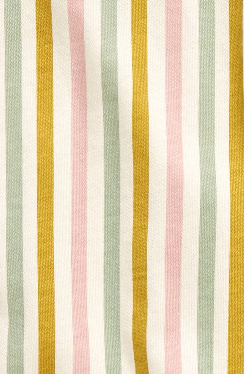 POLISHED PRINTS Stripe Shorty Organic Cotton Romper, Alternate, color,
