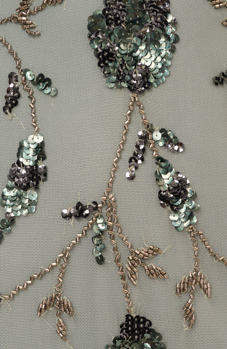 Adrianna Papell Embroidered Beaded Trumpet Gown, Alternate, color,