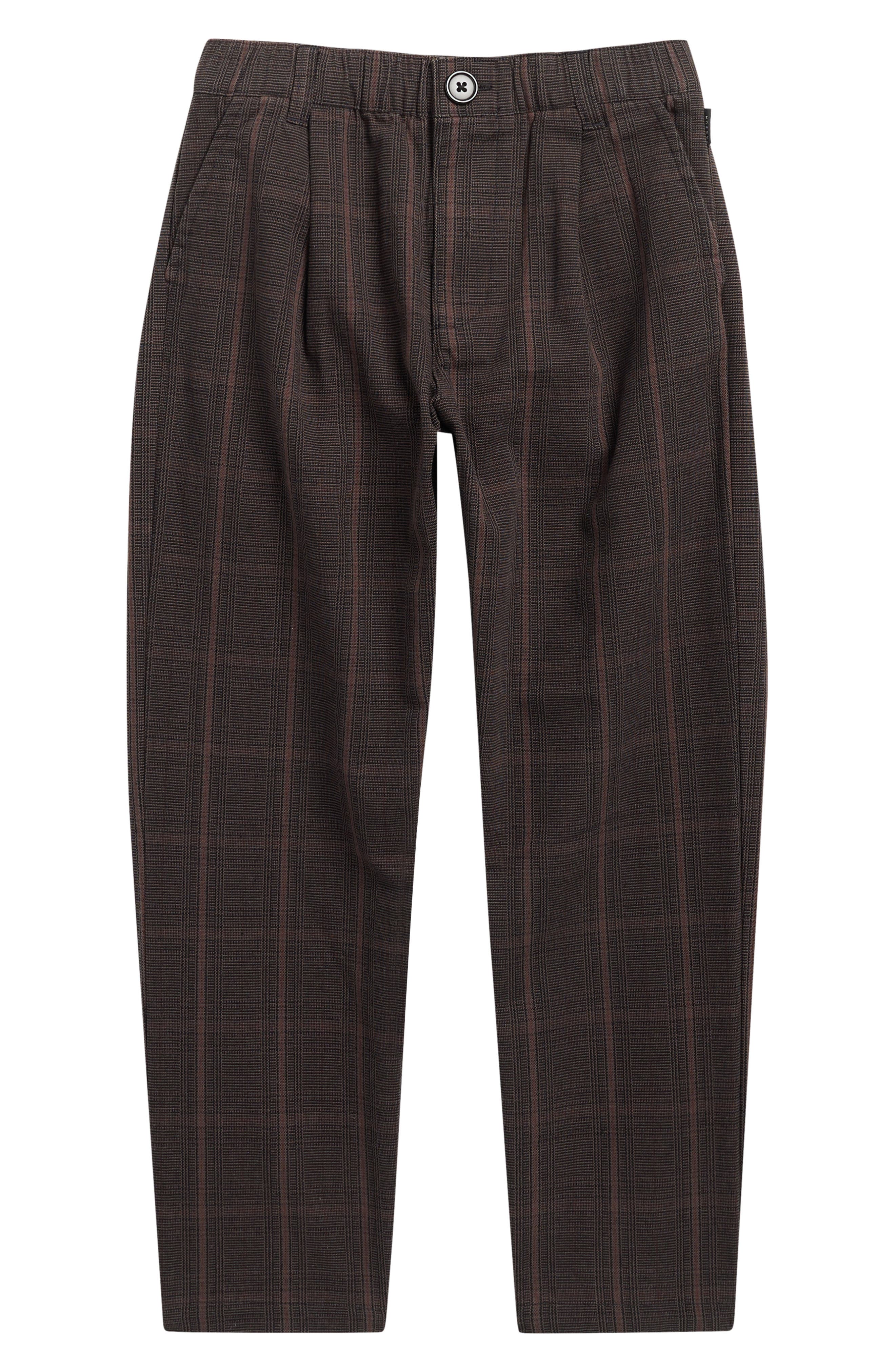 PacSun Kids' Sylas Plaid Stretch Cotton Pants