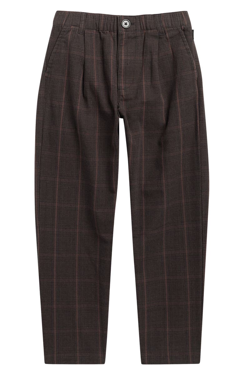 PacSun Kids' Sylas Plaid Stretch Cotton Pants, Main, color, Black