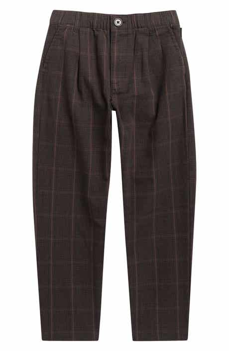 PacSun Kids' Sylas Plaid Stretch Cotton Pants