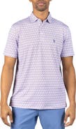 TailorByrd Floral Chain Print Performance Polo