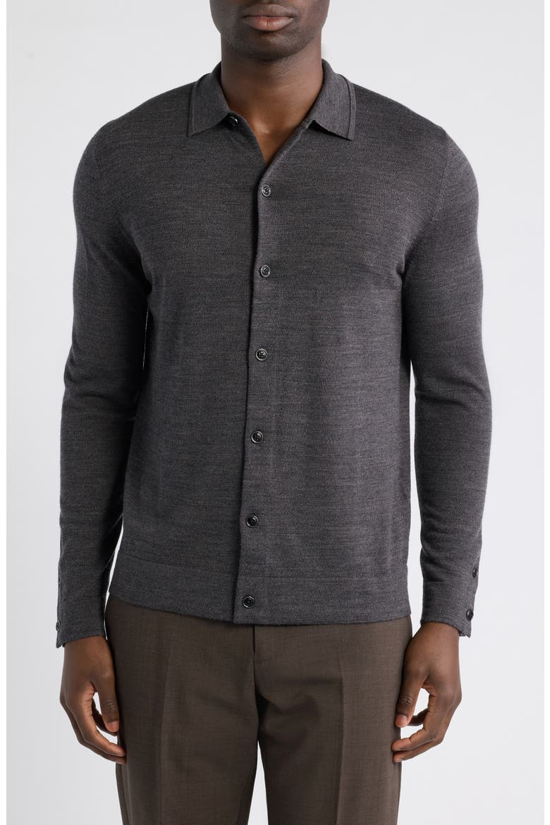 Forbes Wool Cardigan, Main, color, DARK WICKER BROWN