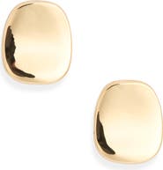 Leith Flat Round Stud Earrings