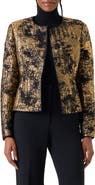 Akris Fragmented Techno Lamé Jacquard Jacket