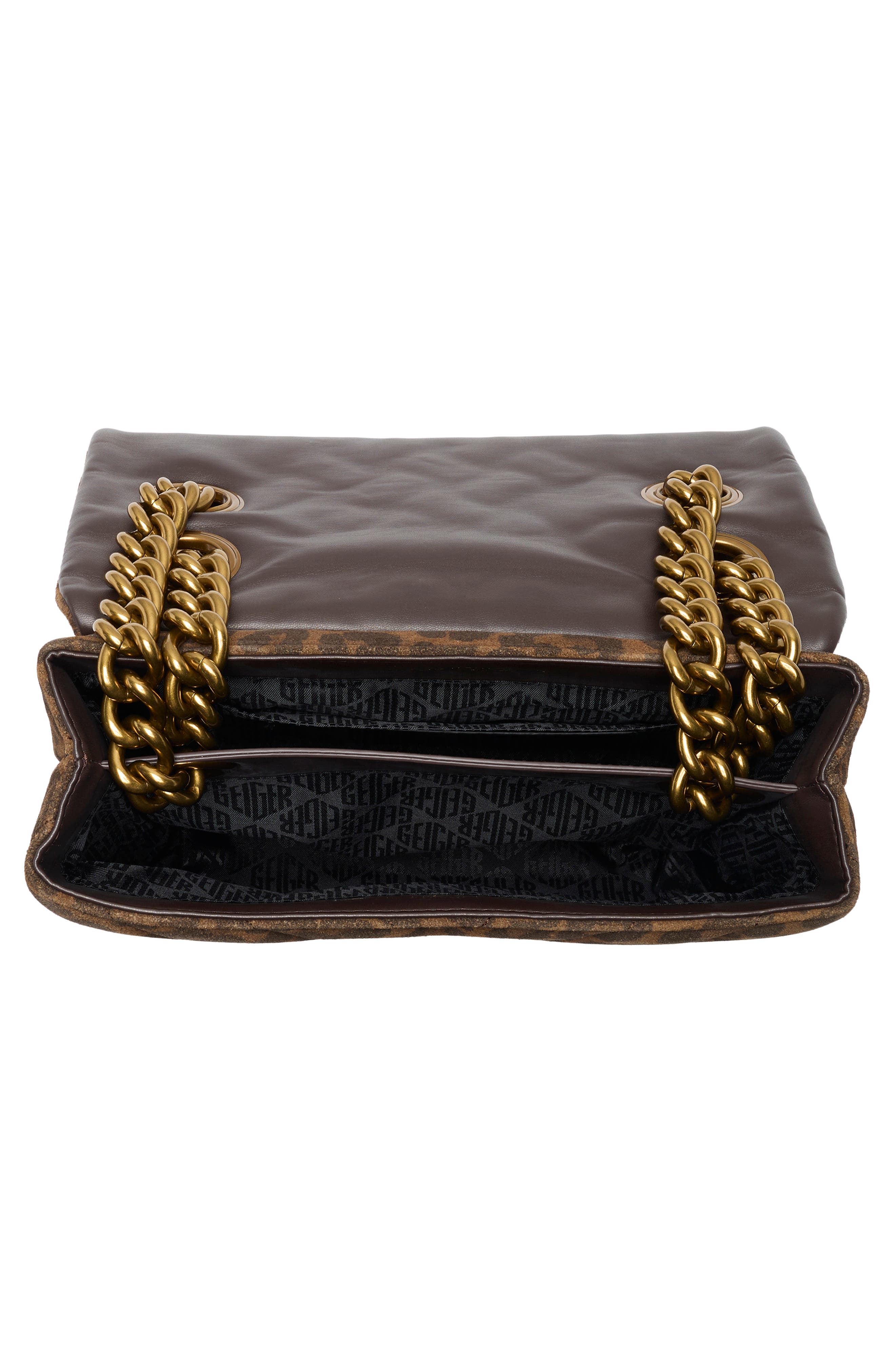 Kurt Geiger London Large Kensington Kurt Crossbody Bag, Alternate, color, Dark Brown Com