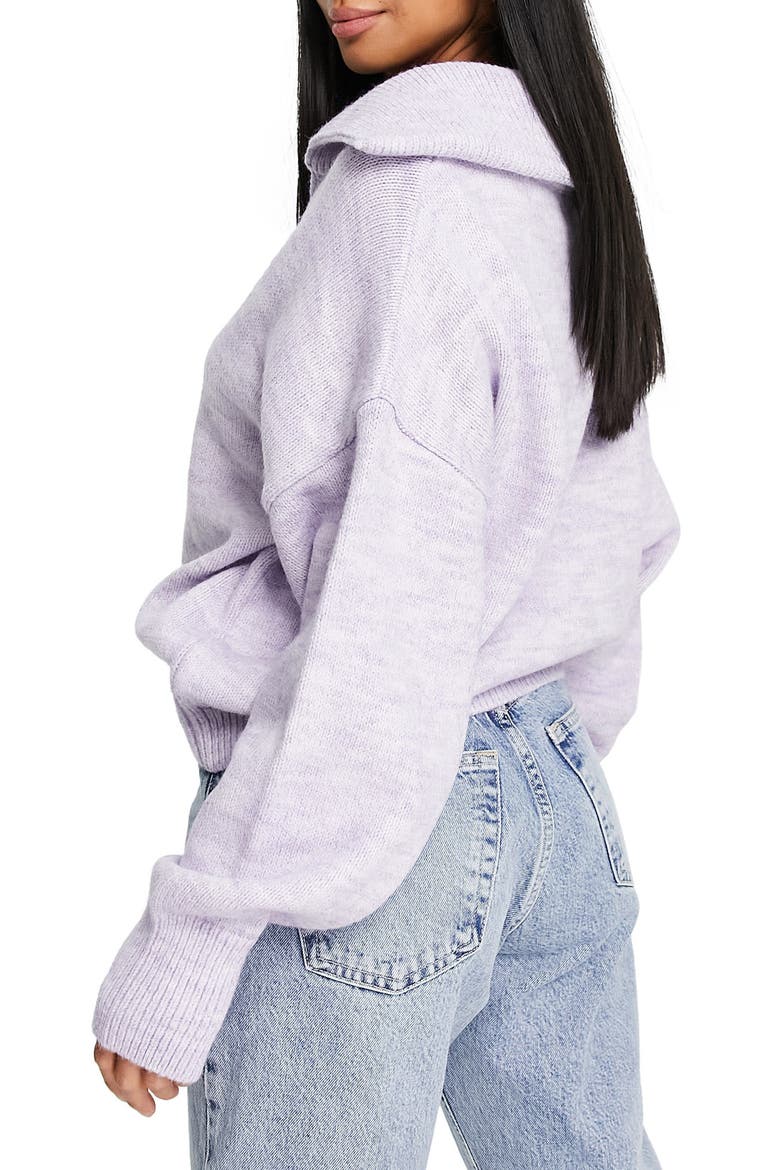 Women's Polo Sweater, Alternate, color, LILAC
