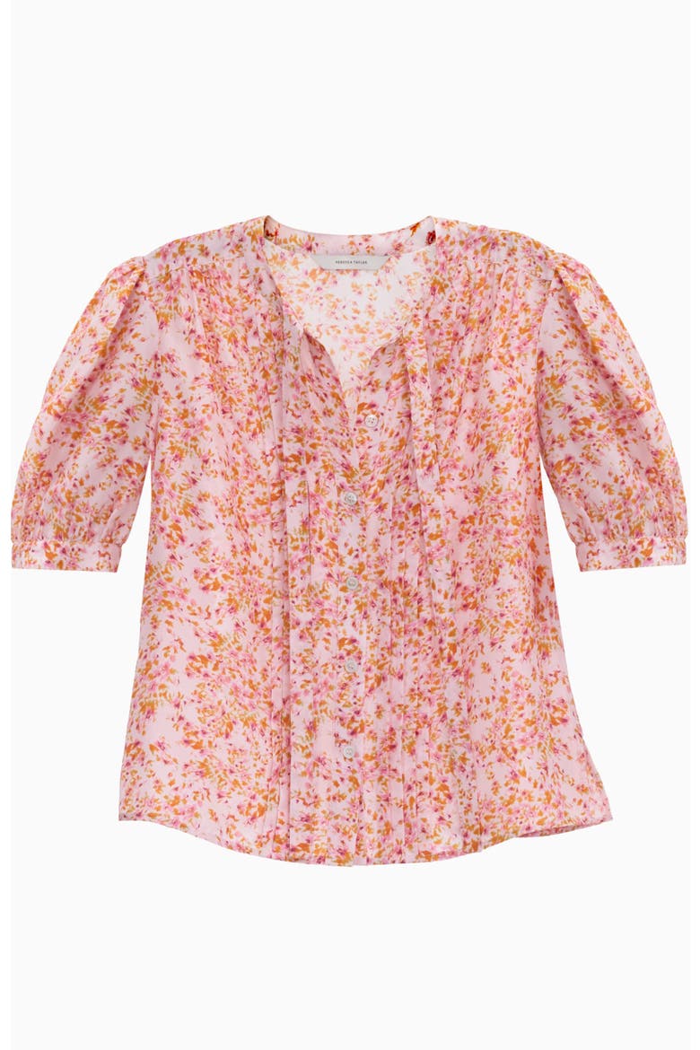 Bellamy Silk Blouse, Alternate, color, Pale Pink Multi