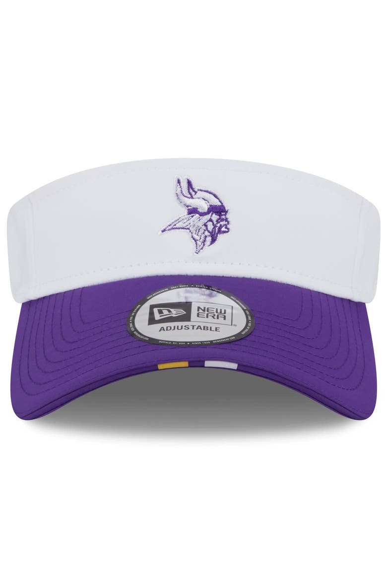 Men's New Era  White/Purple Minnesota Vikings 2025 NFL Training Camp Adjustable Visor, Alternate, color, White