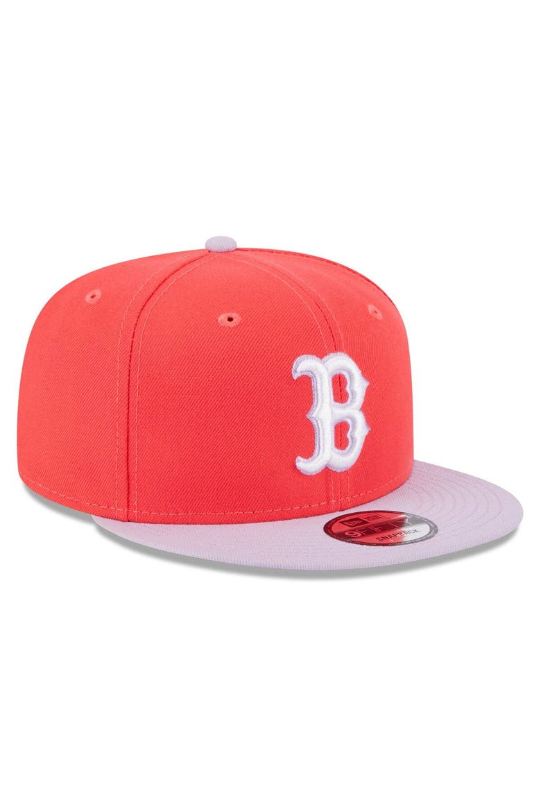 Men's New Era Red/Purple Boston Red Sox Spring Basic Two-Tone 9FIFTY Snapback Hat, Alternate, color, Red