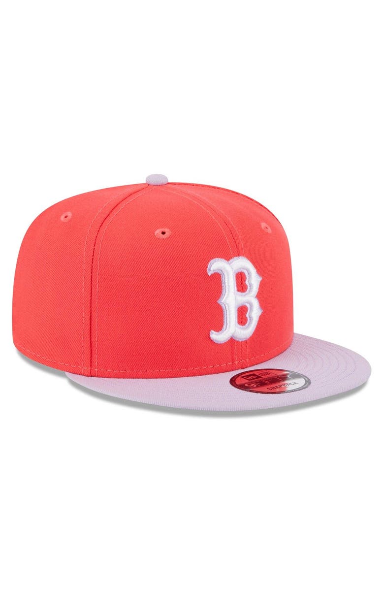 New Era Men's New Era Red/Purple Boston Red Sox Spring Basic Two-Tone 9FIFTY Snapback Hat, Alternate, color, 