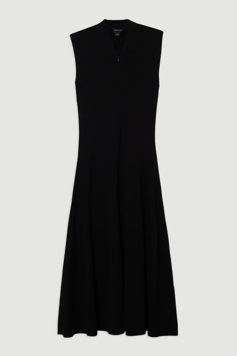 Petite Sleeveless Knitted Midi Dress, Alternate, color, Black